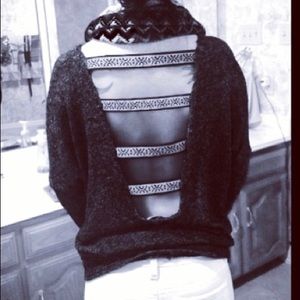 Amazing Blue Sweater! Super fun back!